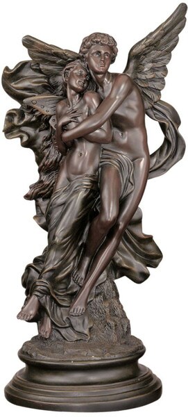 Cupid and Psyche Statue inspired Bouguereau Sculpture God of Love